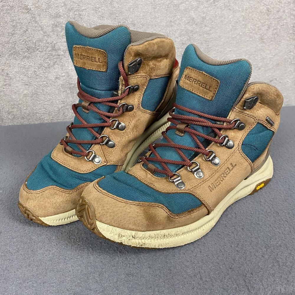 Merrell Ontario 85 J18852 Boots Women 10.5 Brown Mid Top Waterproof Hiking Shoes